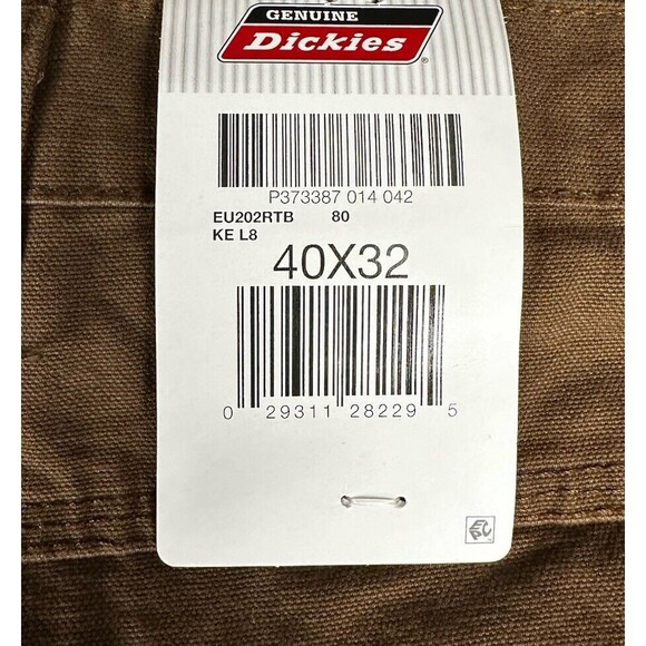 Dickies Carpenter Pants Mens 40x32 Brown Canvas Cargo Utility Work‎ Relaxed Fit - Picture 3 of 3